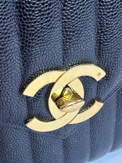 Chanel Rare Vintage Mademoiselle Maxi Caviar Envelope Camera Bag