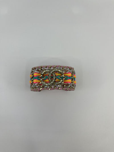 Chanel Chain Link and PVC Threaded CC Cuff