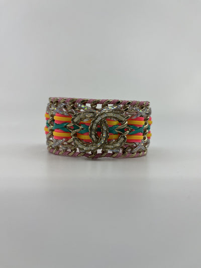 Chanel Chain Link and PVC Threaded CC Cuff