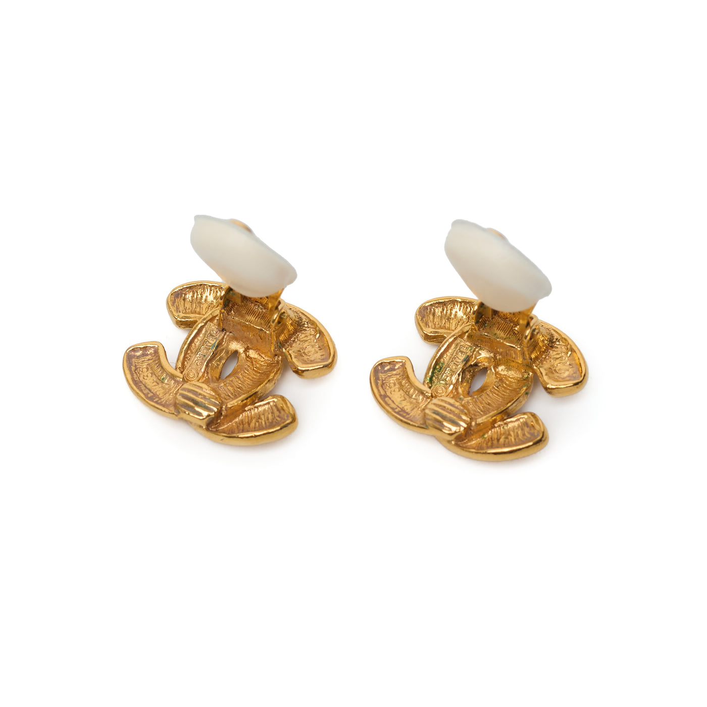 Chanel Vintage Quilted CC Studs