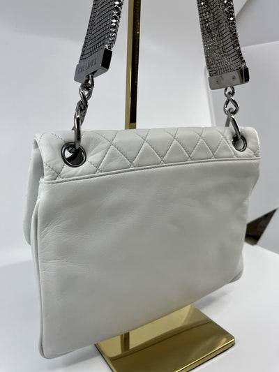 Chanel Ltd Ed Off White Chain Mail Shoulder Bag