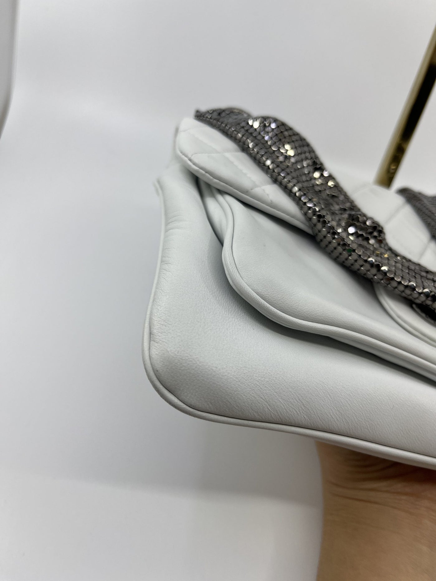 Chanel Ltd Ed Off White Chain Mail Shoulder Bag