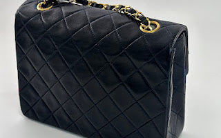 Chanel Navy Blue Lambskin Square Mini 20