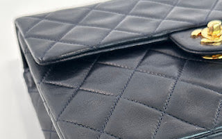Chanel Navy Blue Lambskin Square Mini 20