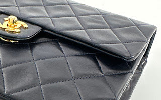 Chanel Navy Blue Lambskin Square Mini 20