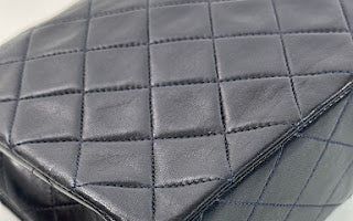 Chanel Navy Blue Lambskin Square Mini 20