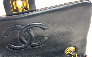 Chanel Navy Blue Lambskin Square Mini 20