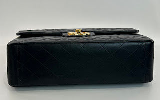 Chanel Vintage Maxi Classic Black Lambskin Bag