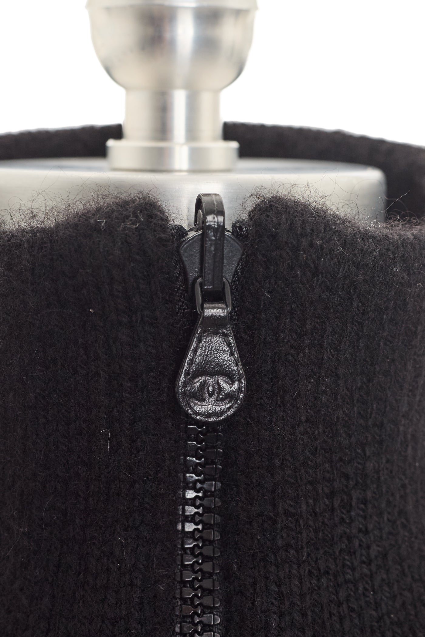 Chanel Vintage XXL CC Knit Quarter Zip