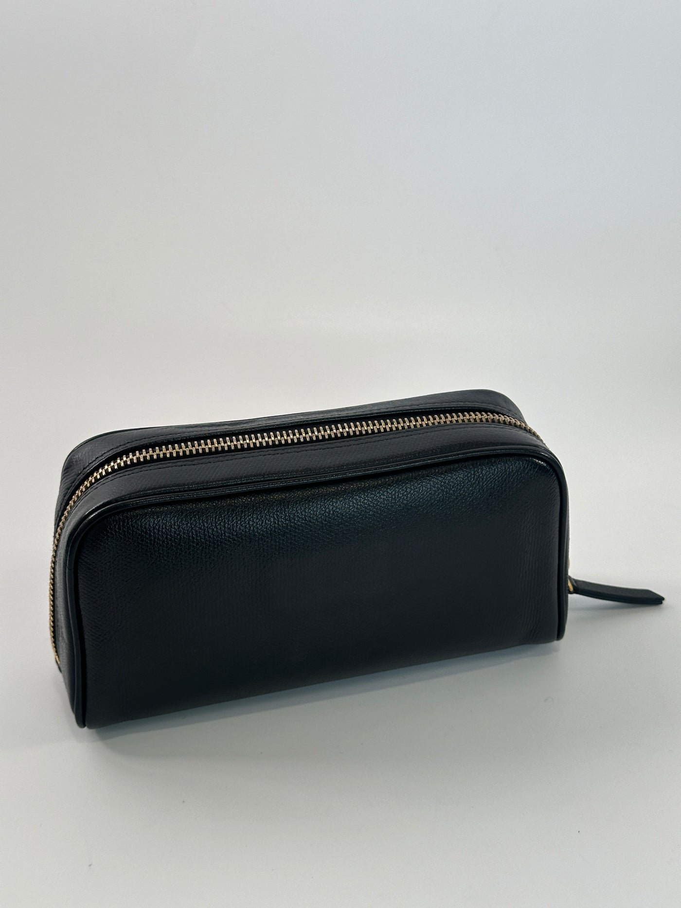 Chanel Vintage Black Calfskin CC Zip Pouch