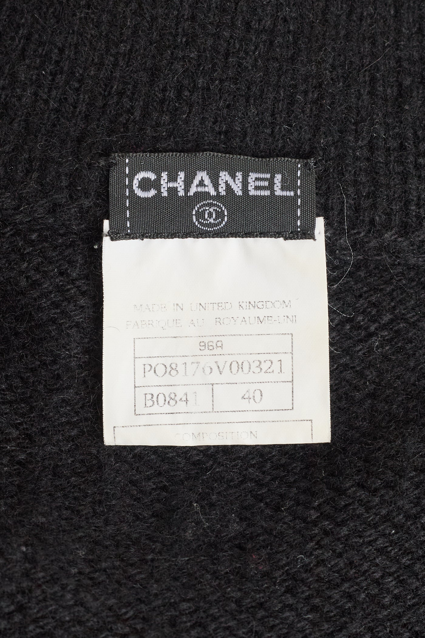Chanel Vintage XXL CC Knit Quarter Zip
