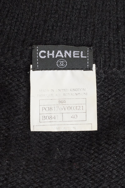 Chanel Vintage XXL CC Knit Quarter Zip