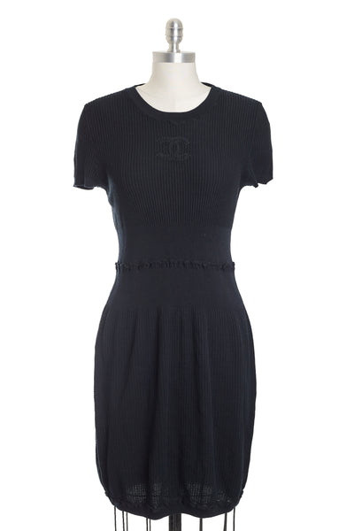 Chanel Midnight Blue Knit CC Dress