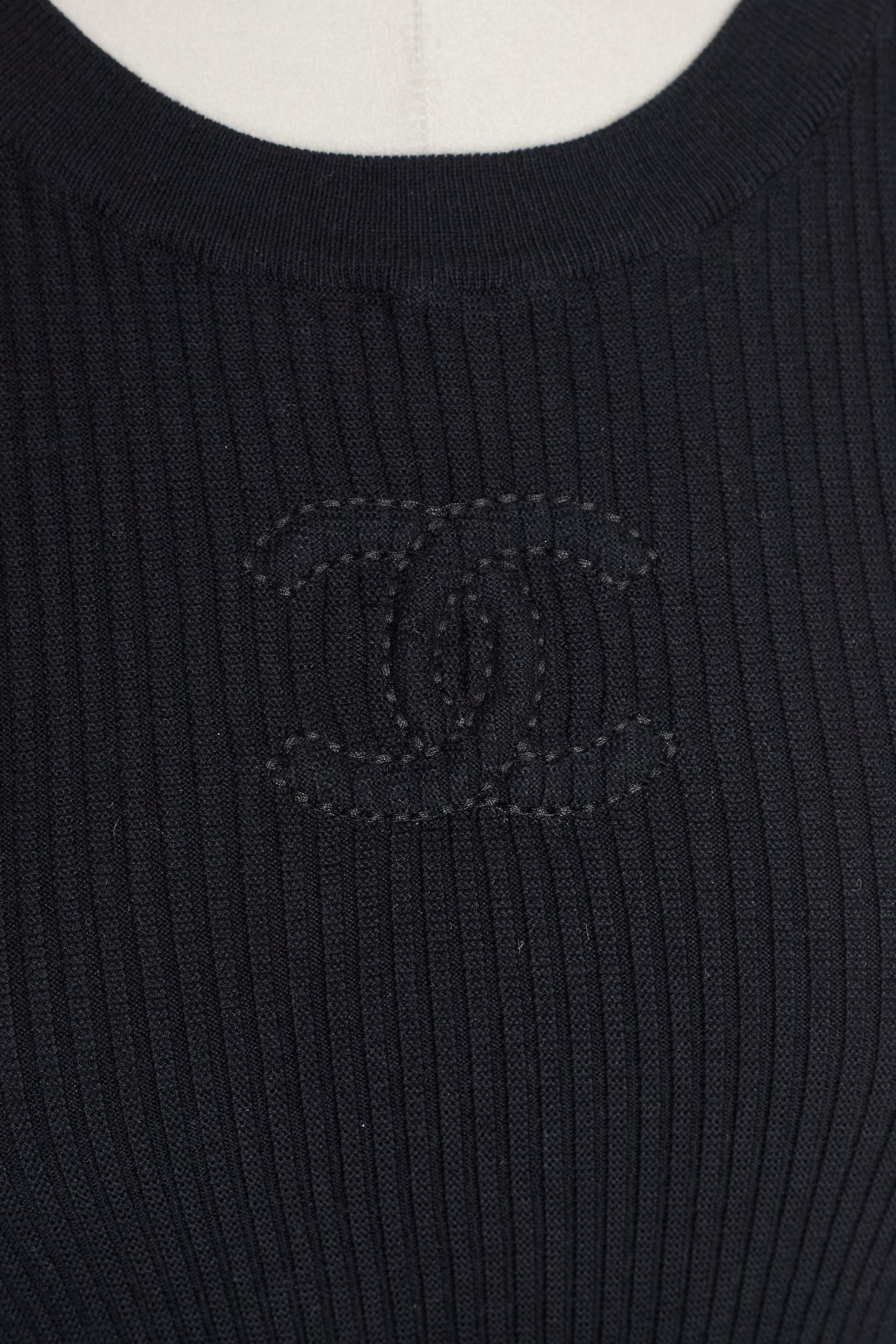 Chanel Midnight Blue Knit CC Dress