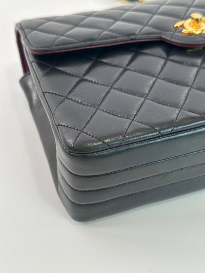 Chanel Vintage Black Lambskin CC Flap Bag