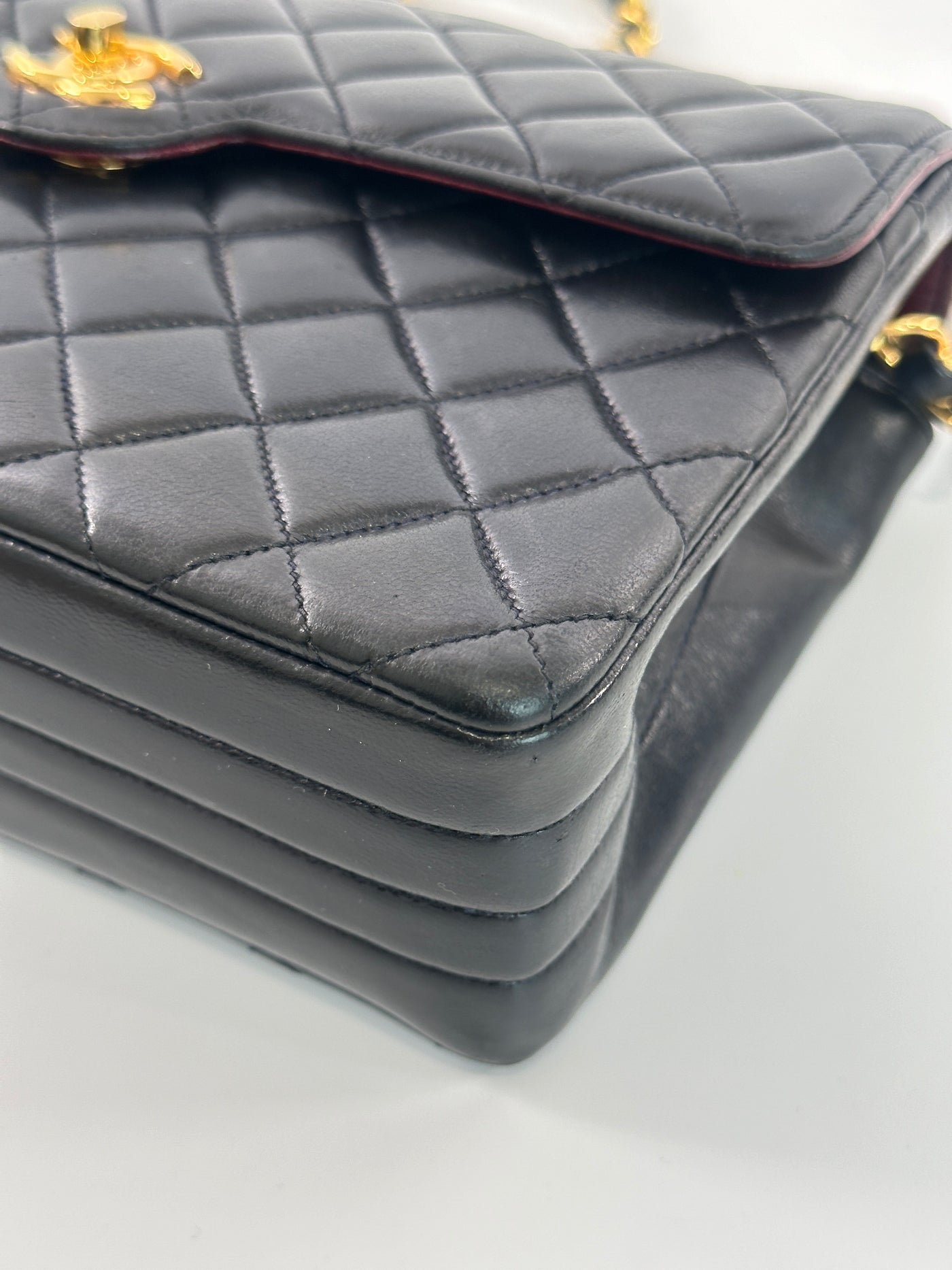 Chanel Vintage Black Lambskin CC Flap Bag