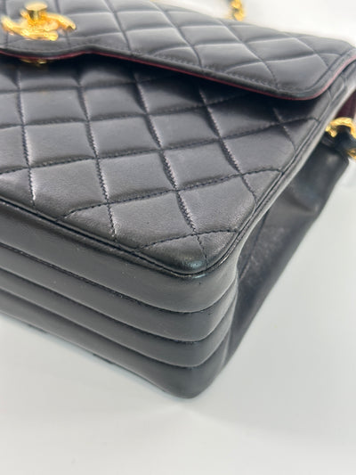 Chanel Vintage Black Lambskin CC Flap Bag