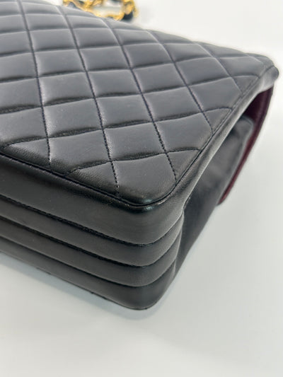 Chanel Vintage Black Lambskin CC Flap Bag