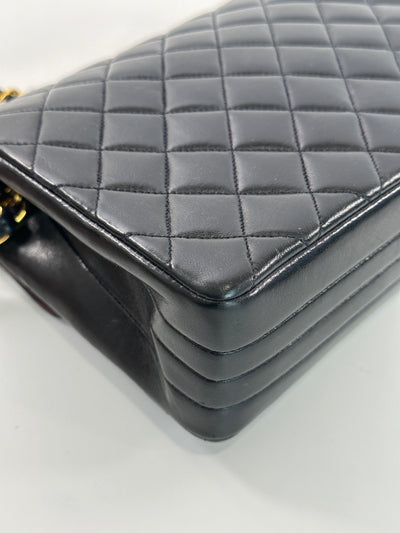 Chanel Vintage Black Lambskin CC Flap Bag