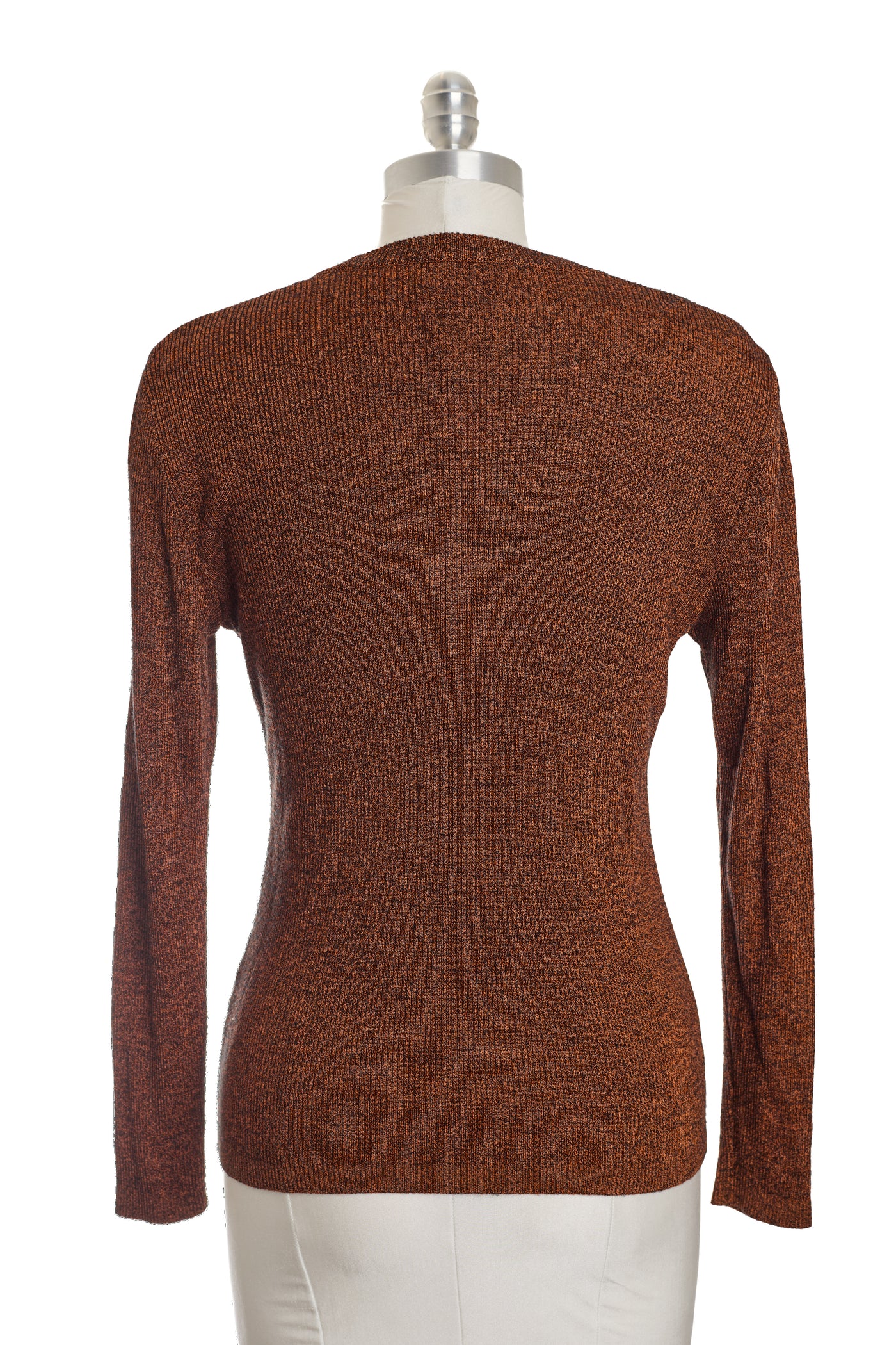 Saint Laurent Vintage Orange Marled Cardigan