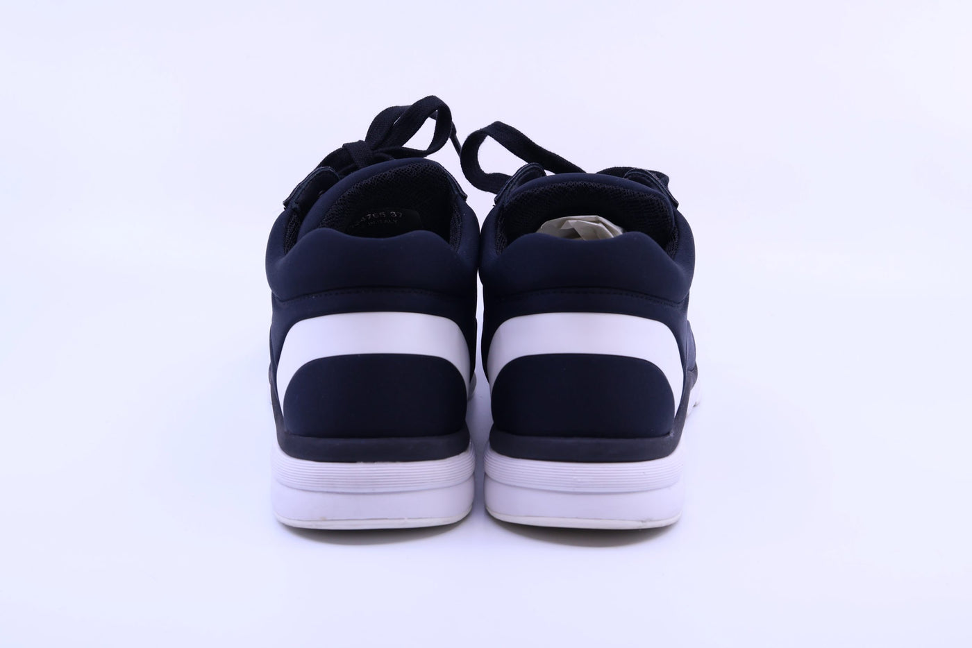Chanel Black Neoprene Logo Sneakers 37