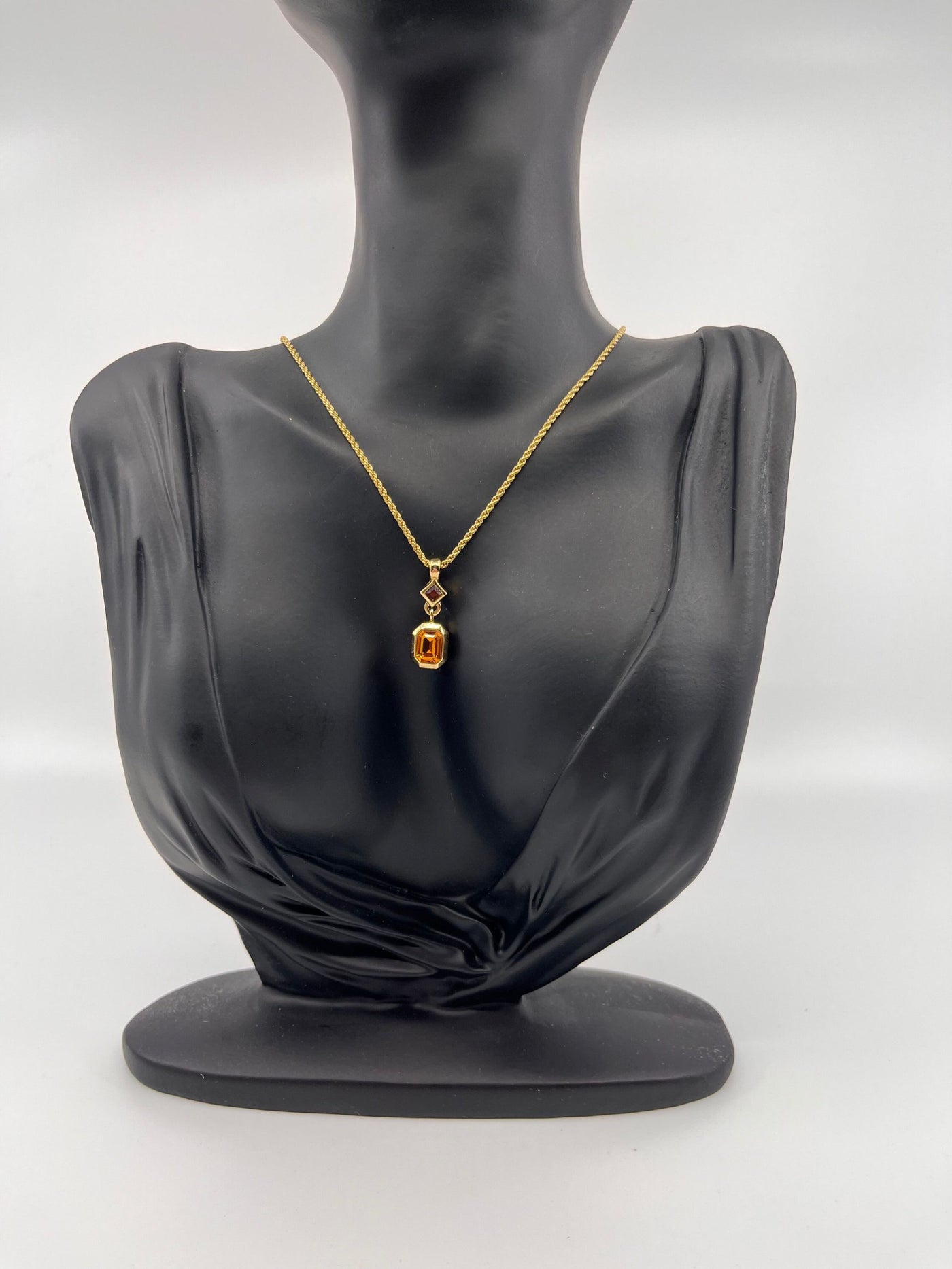 Christian Dior Orange and Purple Crystal Necklace