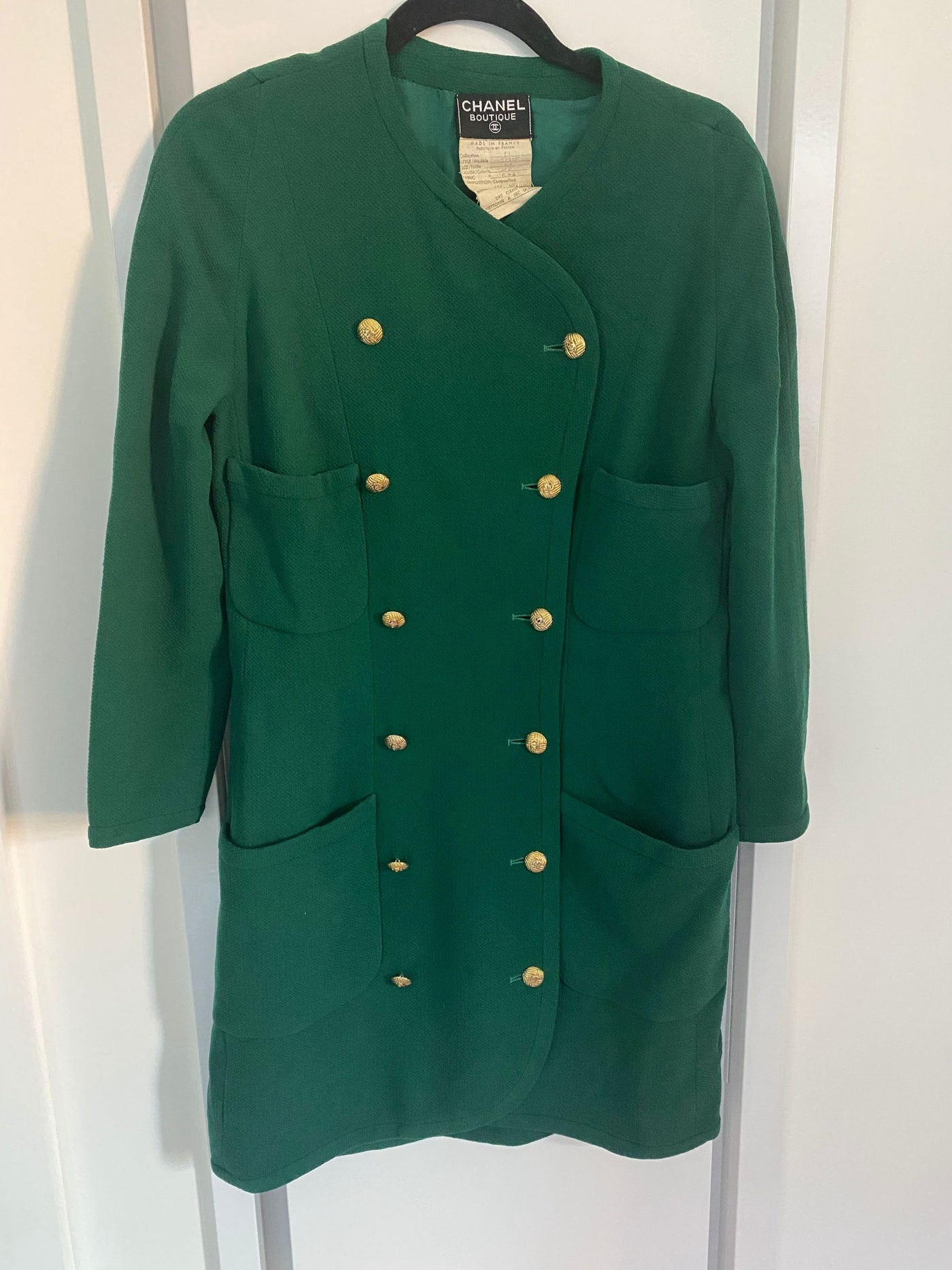 Chanel Vintage Green Wool Jacket
