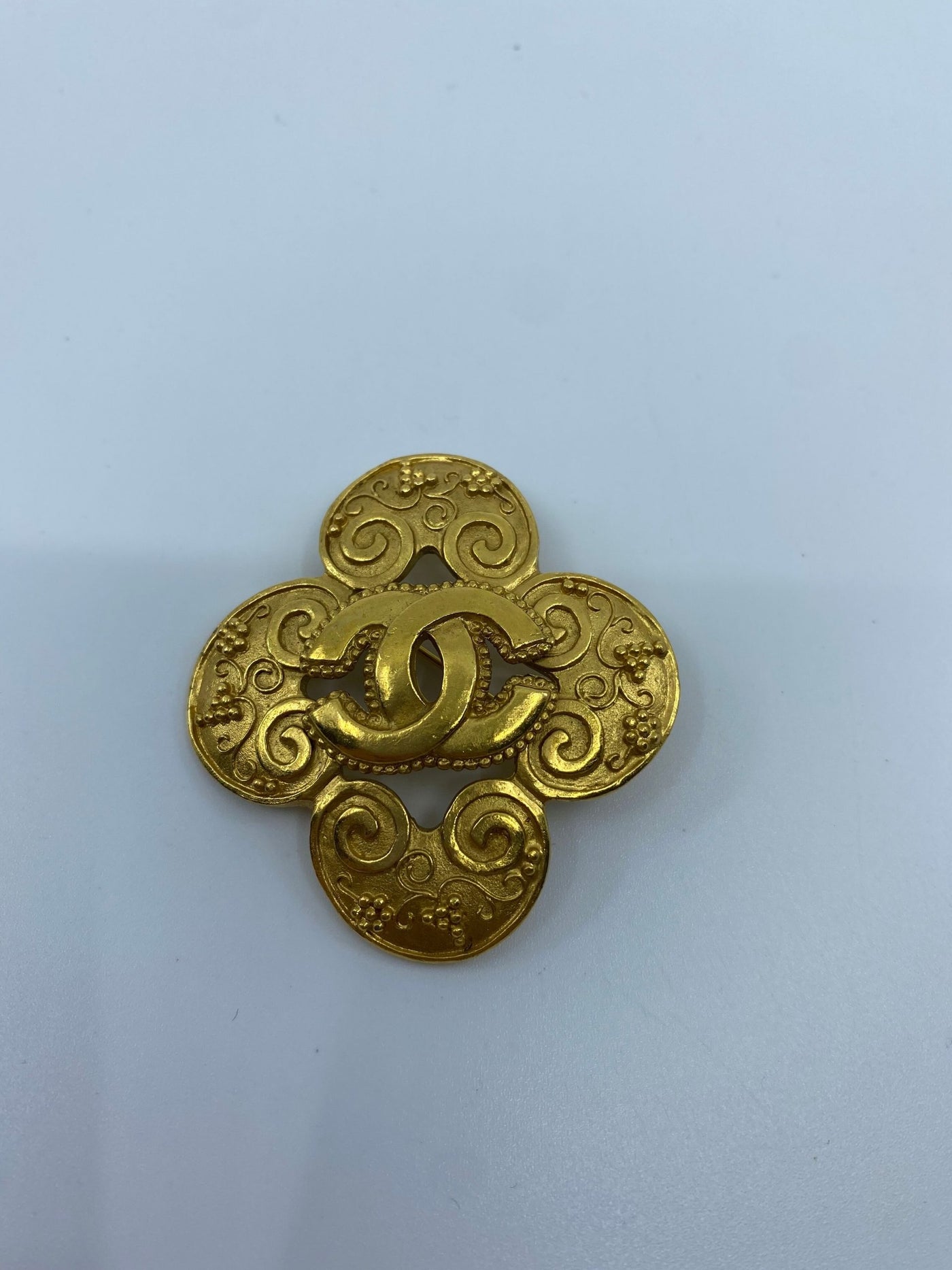 Chanel Vintage Clover Brooch