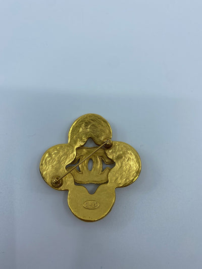 Chanel Vintage Clover Brooch
