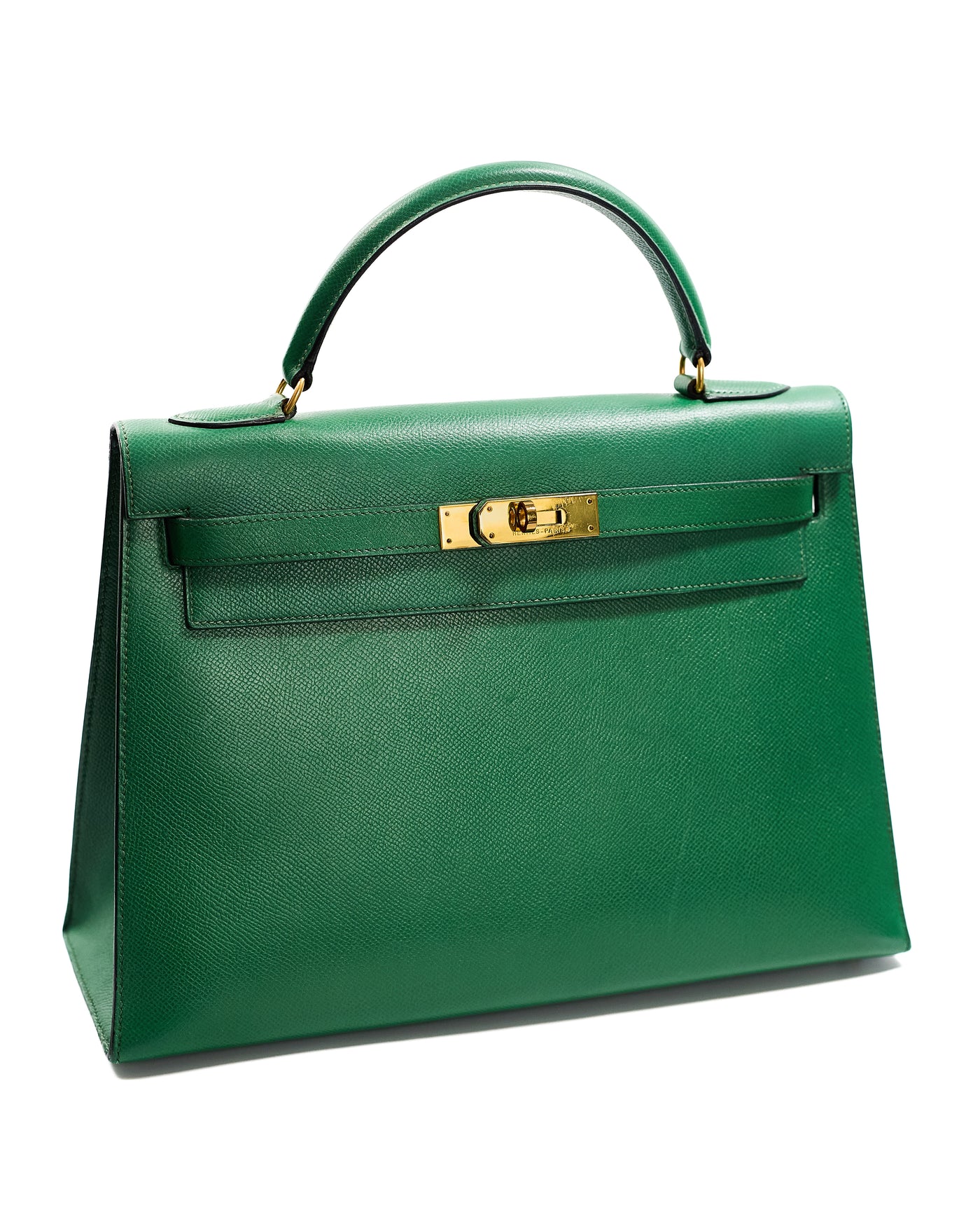 Hermes Vintage Green Courchevel Kelly 32