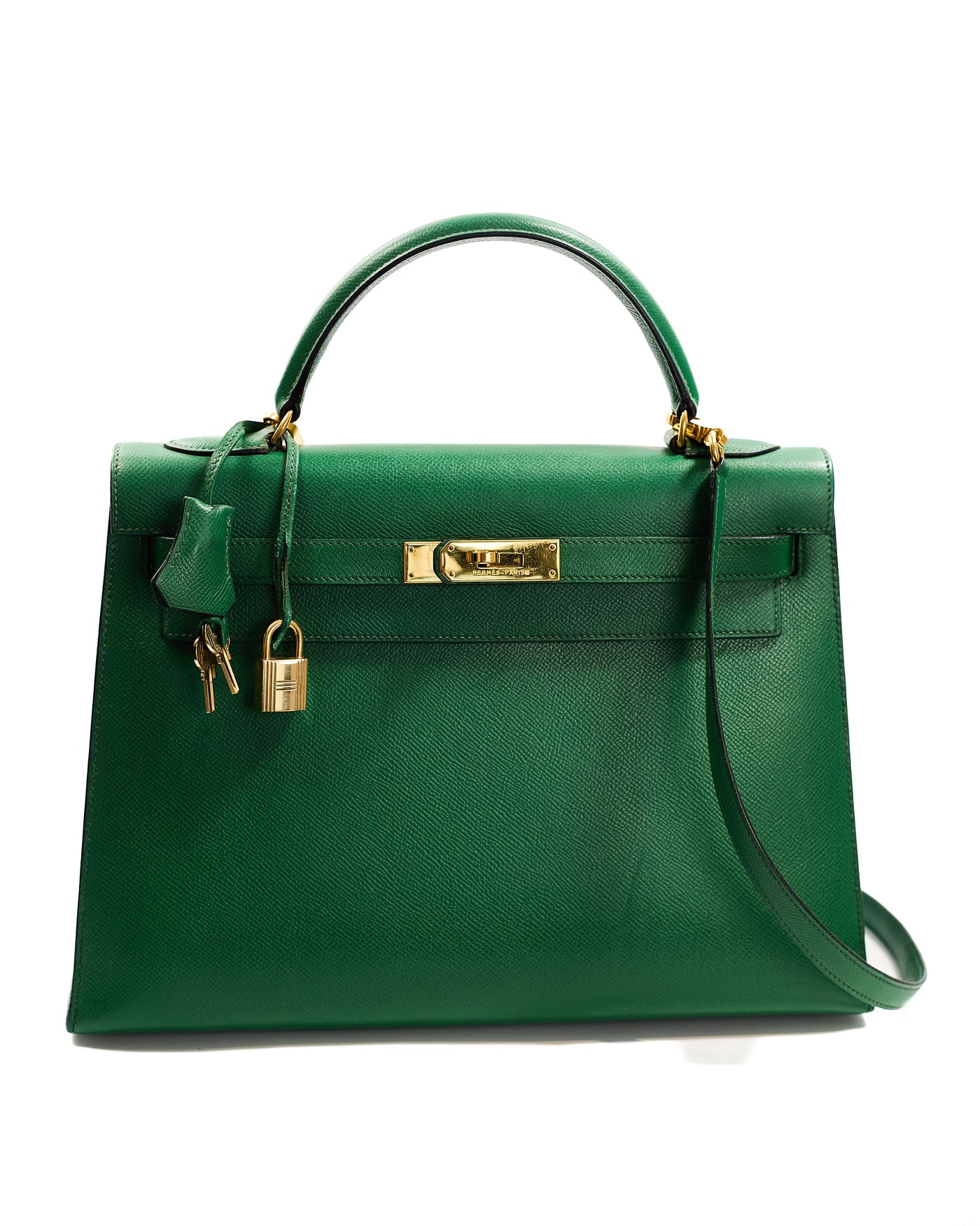 Hermes Vintage Green Courchevel Kelly 32