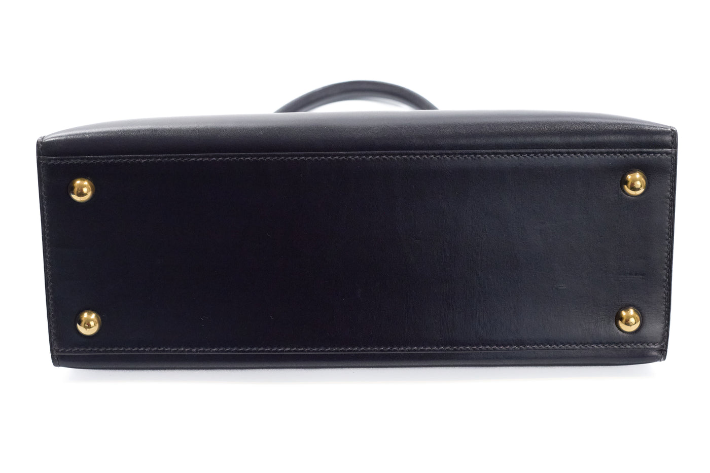 Hermes Vintage Navy Blue Box Calf Dalvi MM