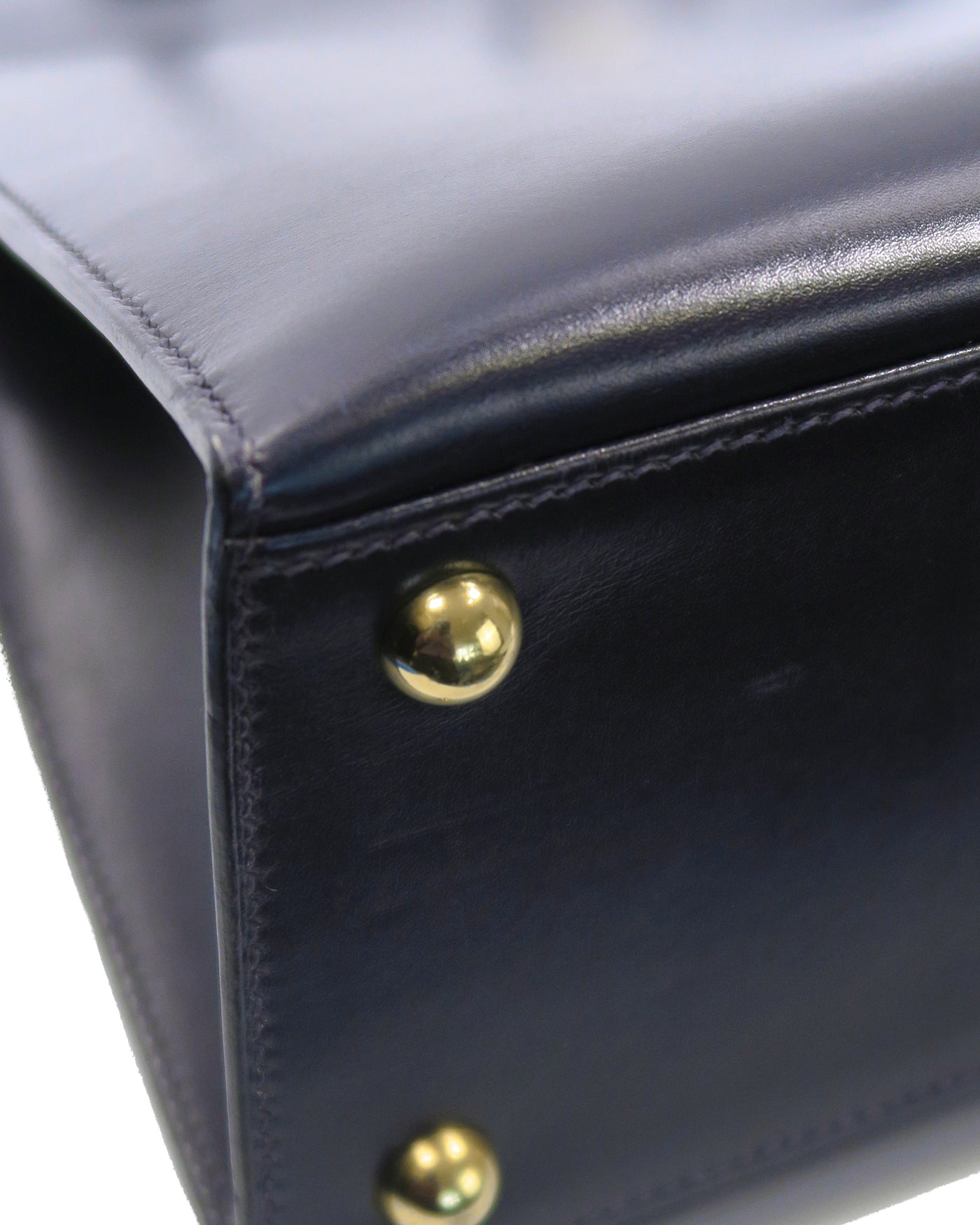 Hermes Vintage Navy Blue Box Calf Dalvi MM