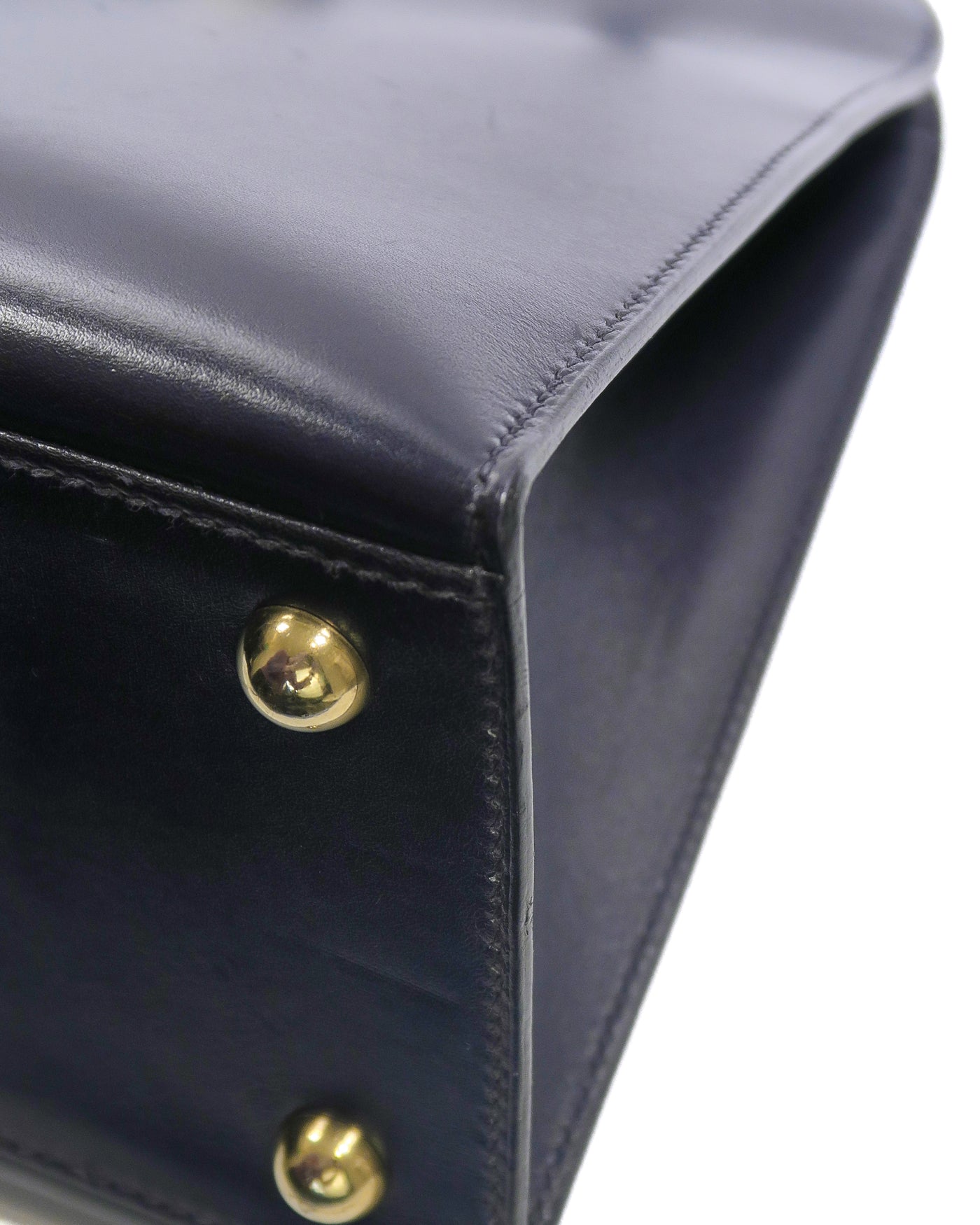 Hermes Vintage Navy Blue Box Calf Dalvi MM