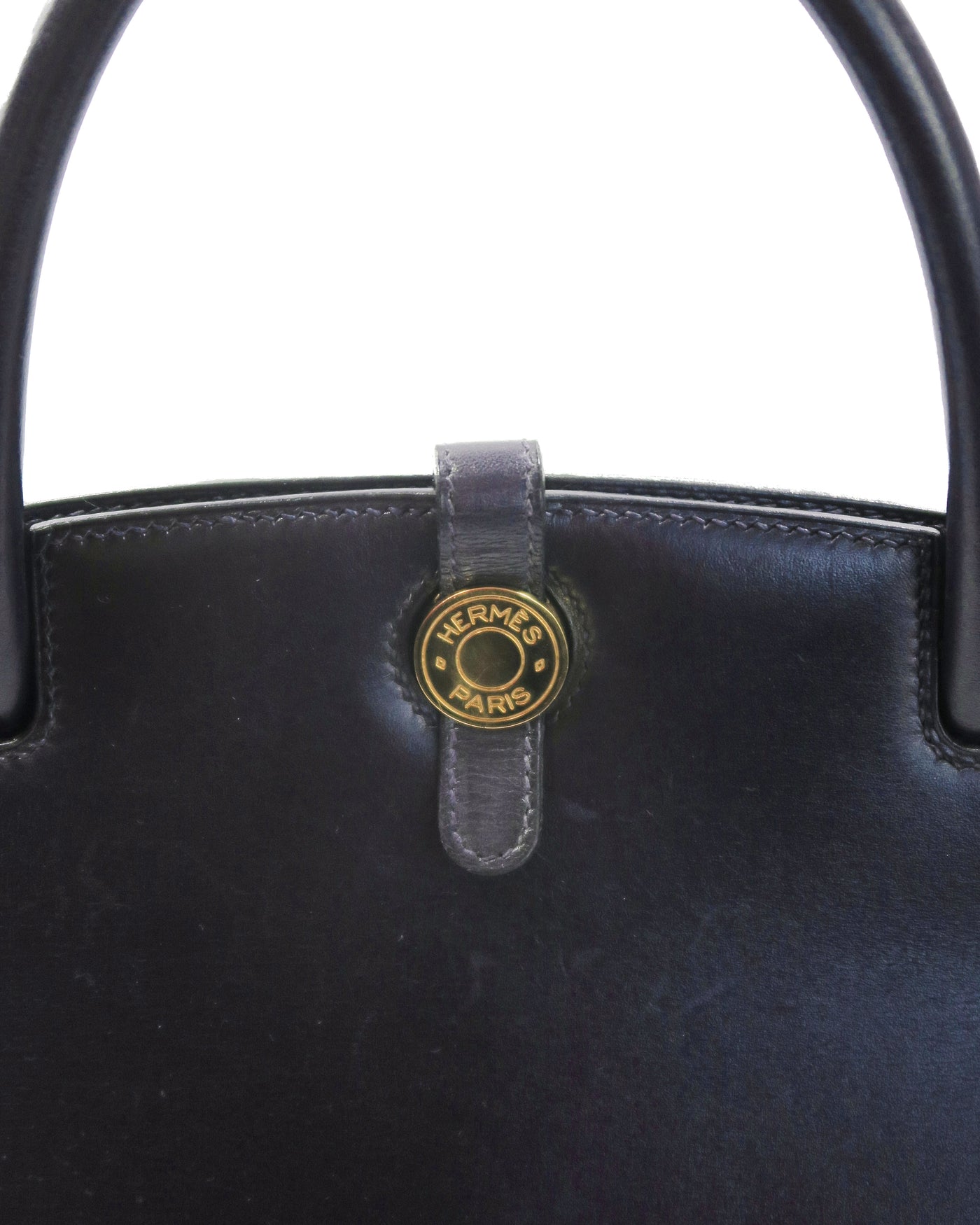 Hermes Vintage Navy Blue Box Calf Dalvi MM