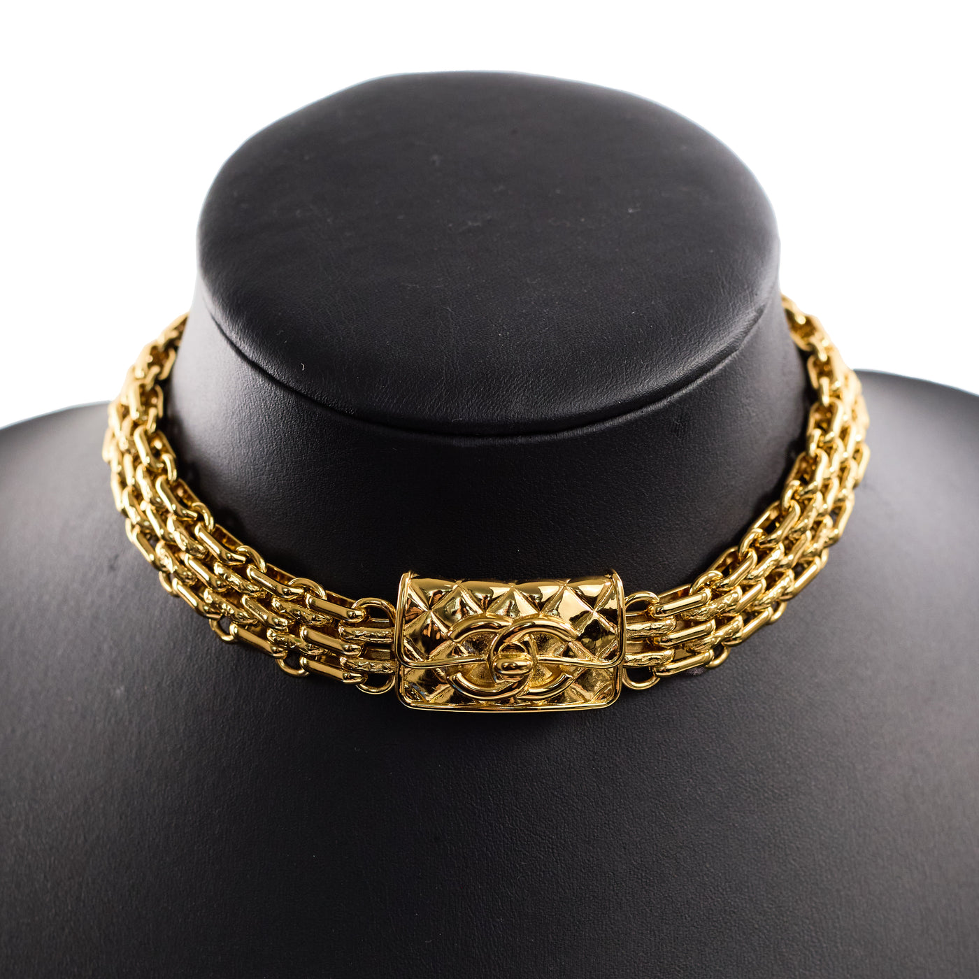 Chanel Quilted CC Flap Bag Choker