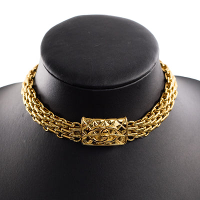 Chanel Quilted CC Flap Bag Choker