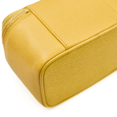 Chanel Vintage Yellow Caviar Mini Vanity