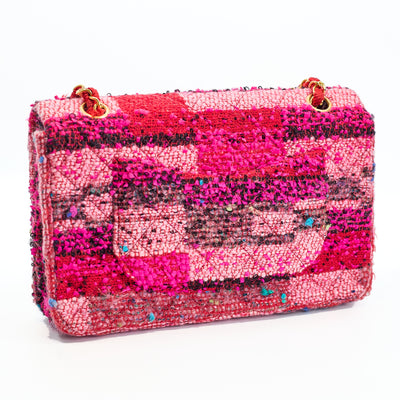 Chanel Rare 1991 Hip Hop Collection Pink Tweed Medium Single Flap