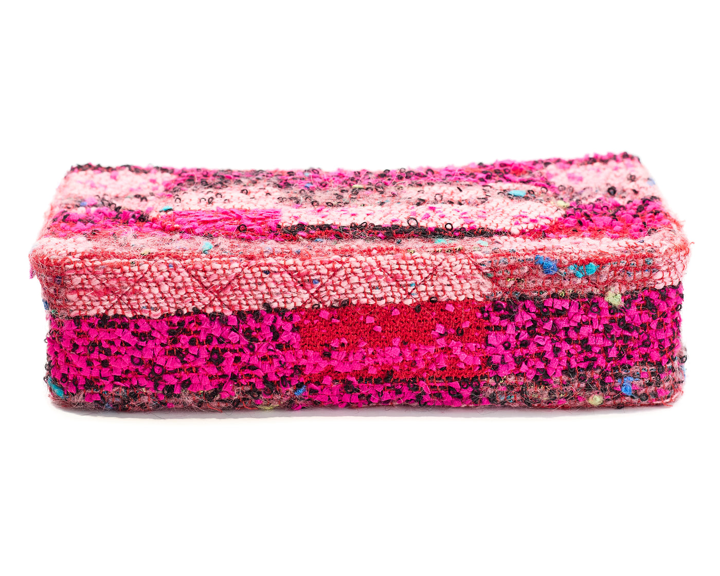 Chanel Rare 1991 Hip Hop Collection Pink Tweed Medium Single Flap