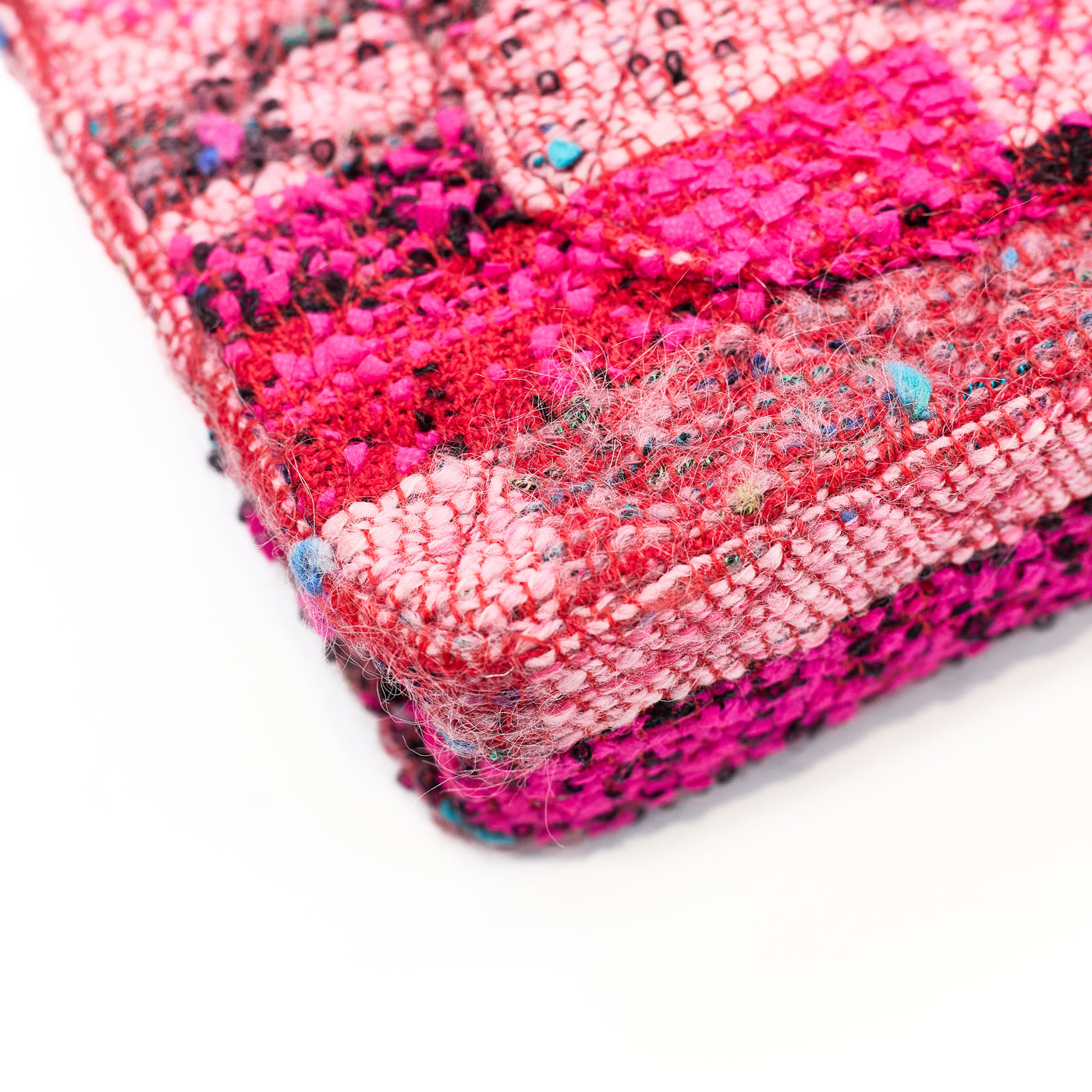Chanel Rare 1991 Hip Hop Collection Pink Tweed Medium Single Flap