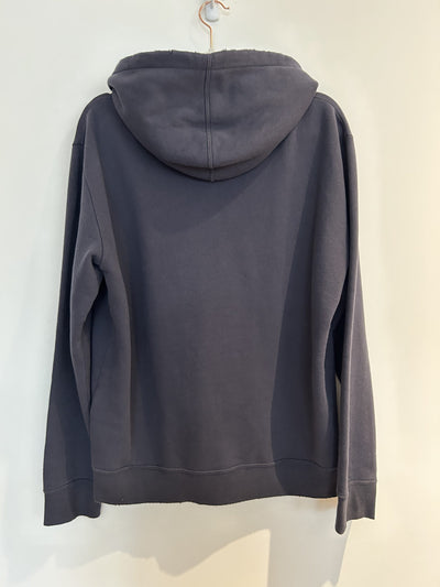 Saint Laurent Navy Blue Distressed Hoodie