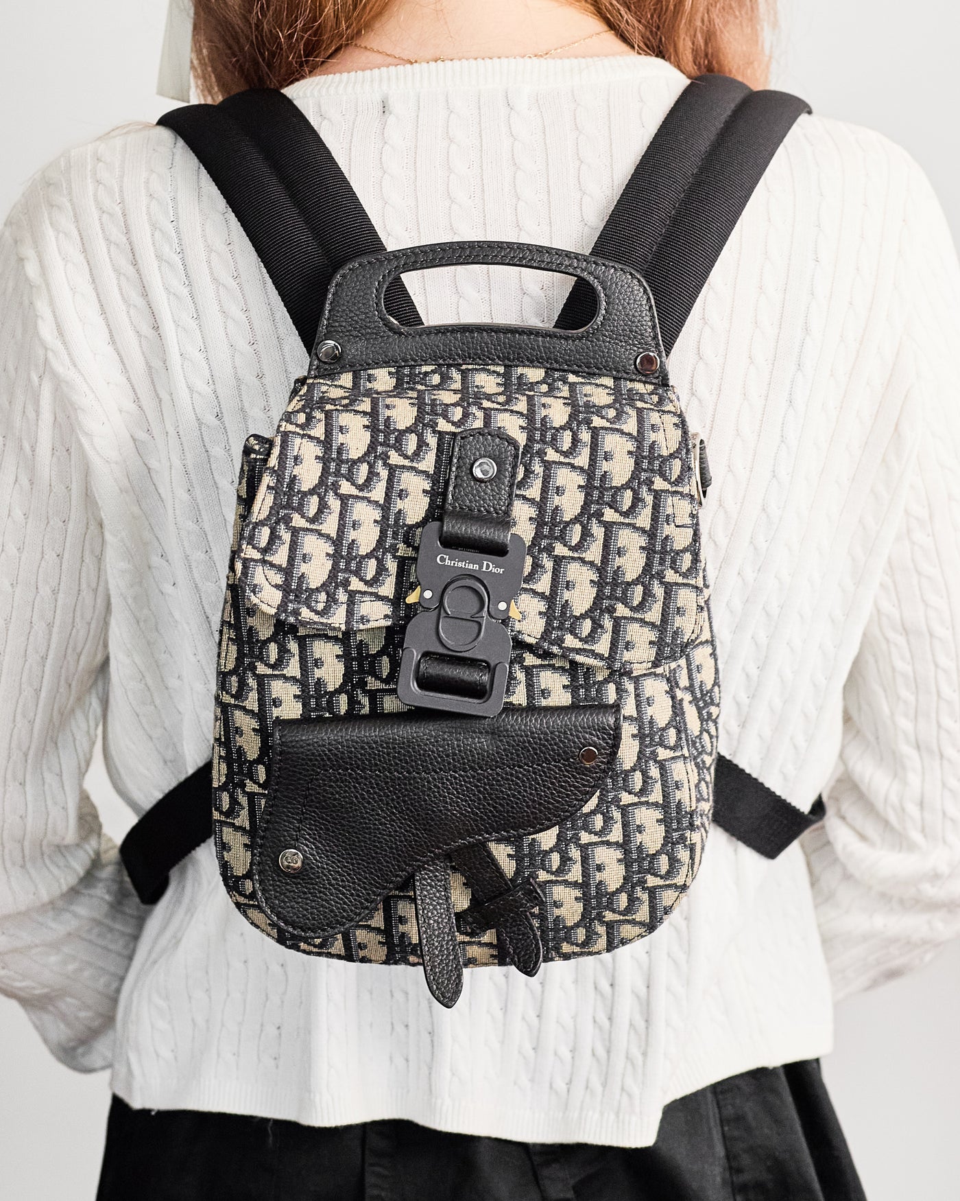 Christian Dior Oblique Saddle Backpack