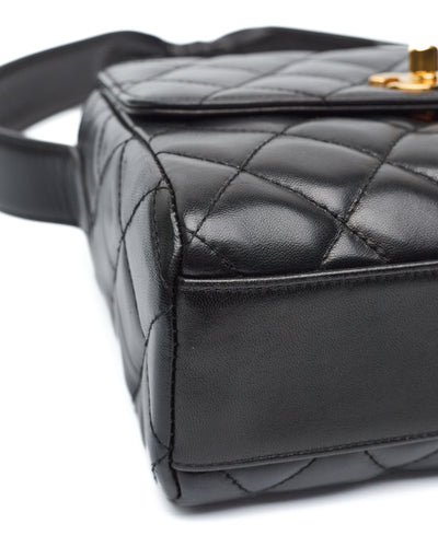 Chanel Vintage Black Lambskin Handbag