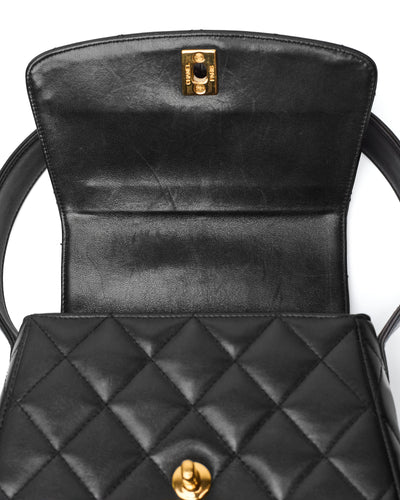 Chanel Vintage Black Lambskin Handbag