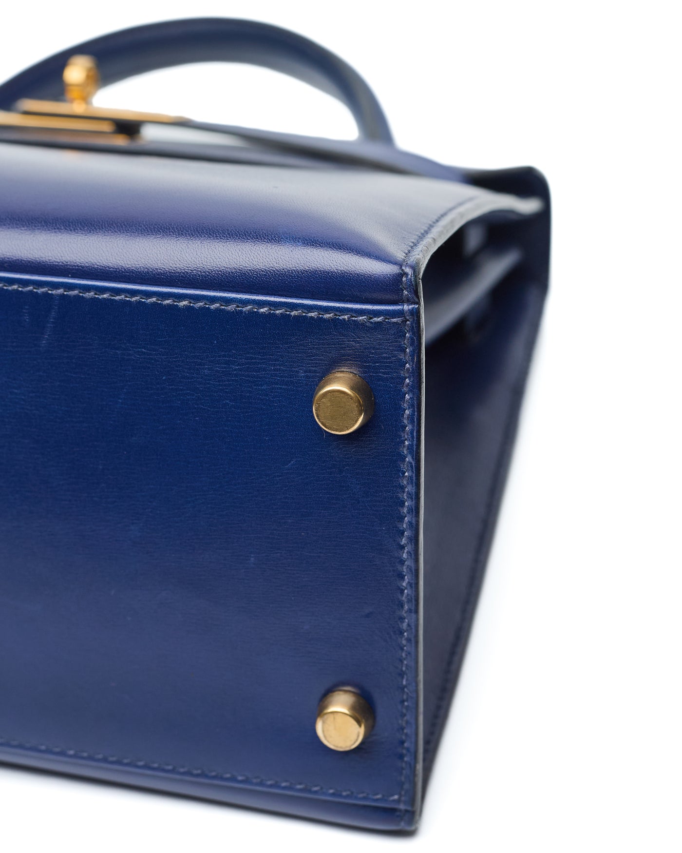 Hermes Kelly 28 Blue Box Calf