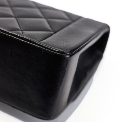Chanel Vintage Black Lambskin Small Diana