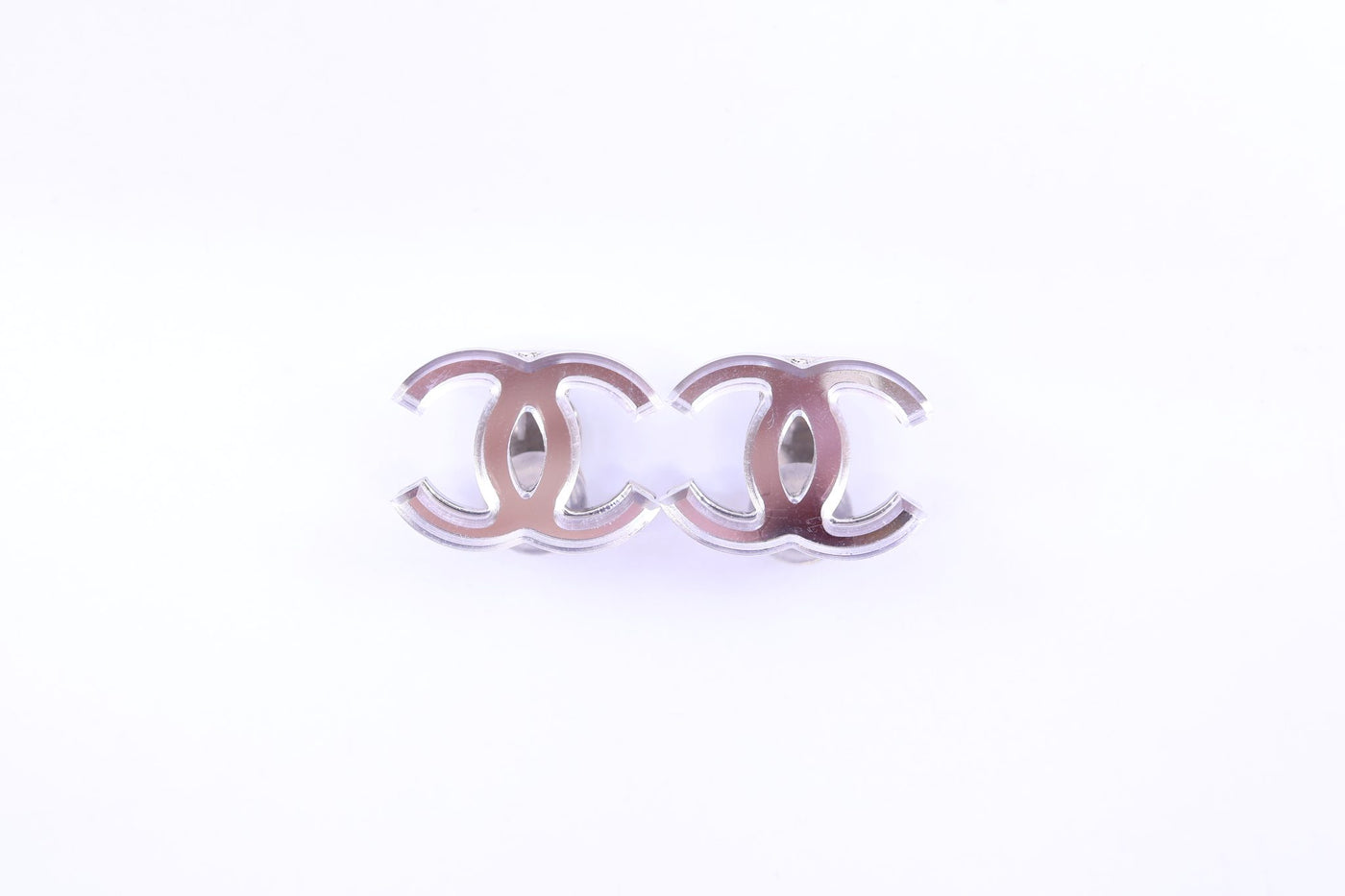Chanel Vintage Mirror CC Logo Earrings