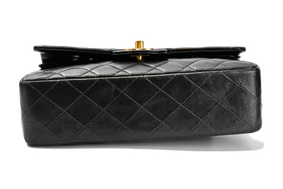Chanel Vintage Black Lambskin Small Classic Double Flap