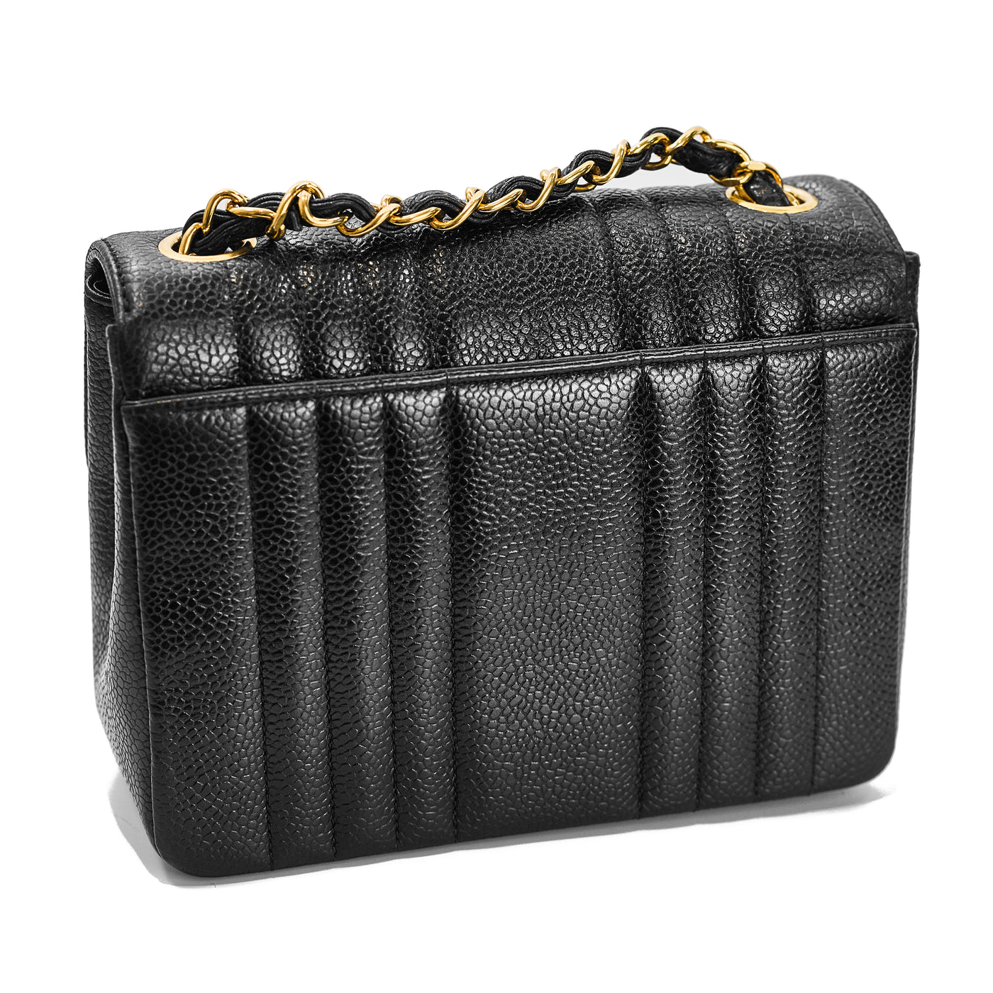 Chanel Rare Vintage Black Caviar Mademoiselle Square Mini 17